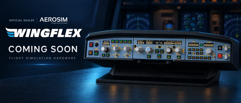 WingFlex flight simulation hardware — Official Dealer Aerosim — Coming Soon